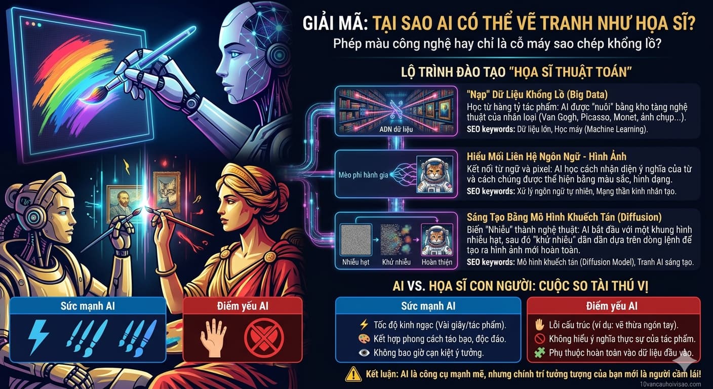Tại sao AI (Trí tuệ nhân tạo) có thể vẽ tranh như họa sĩ
