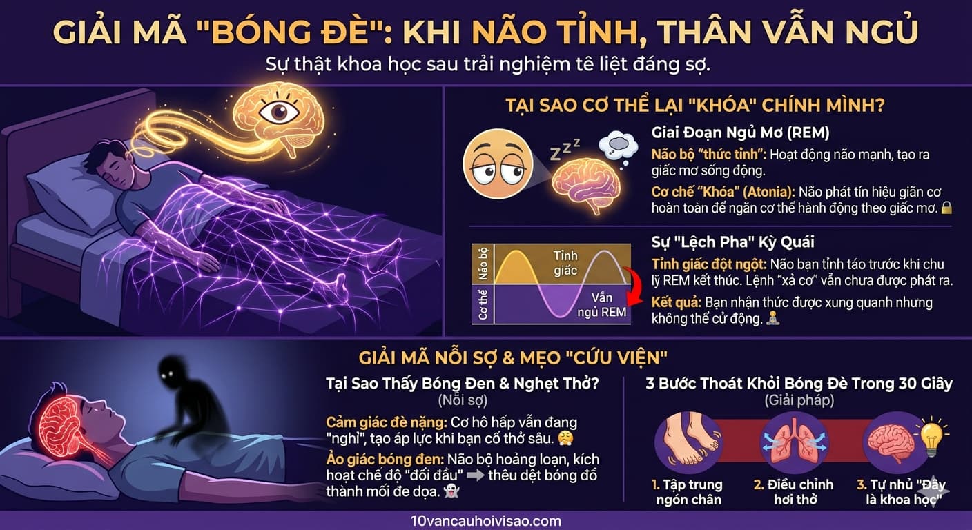 Tại sao chúng ta lại cảm thấy bóng đè khi ngủ