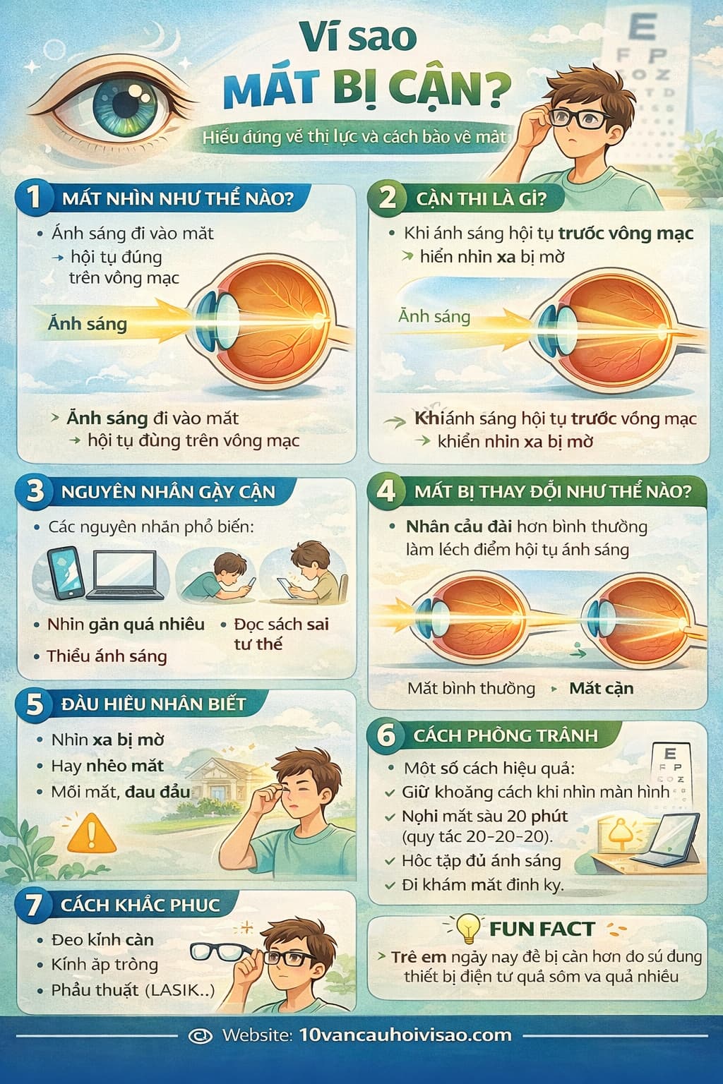 Vì sao mắt bị cận
